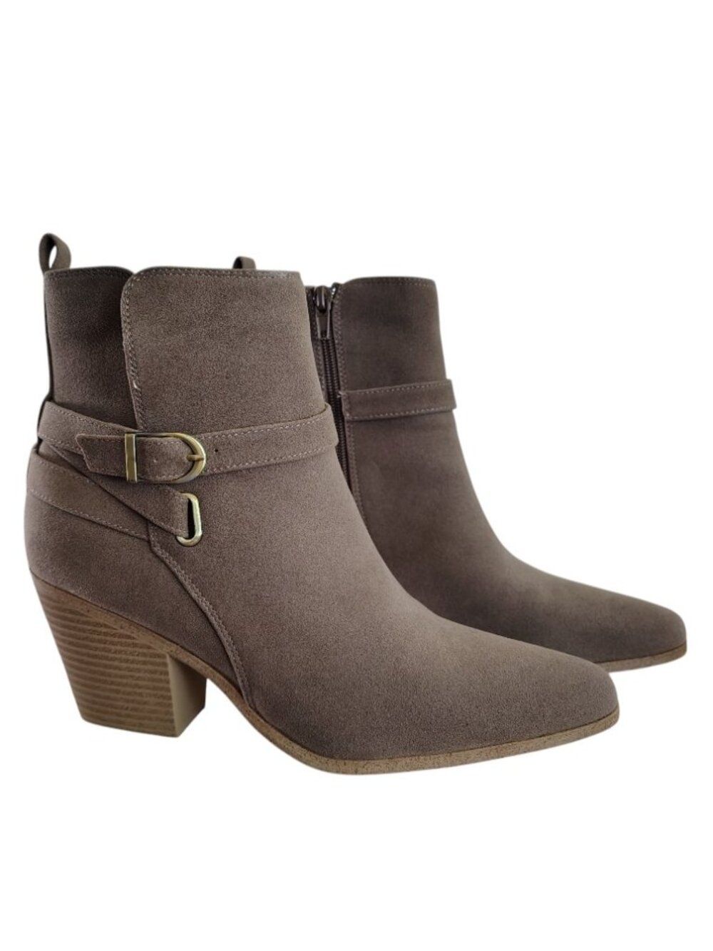 JUSTFAB Della Block Heel Bootie SIZE 8